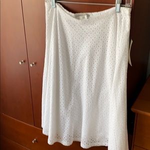 Gerard Darel beautiful white eye-lace skirt,size40